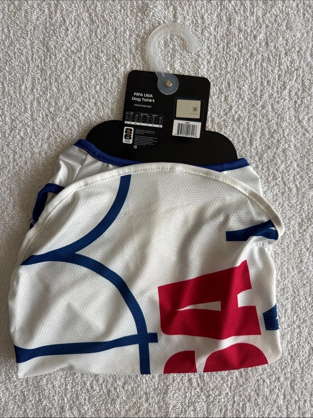 FIFA World Cup 26 “USA” White & Blue Dog Tee Shirt Top
